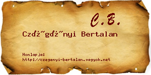Czégényi Bertalan névjegykártya