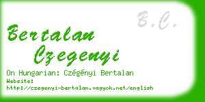 bertalan czegenyi business card